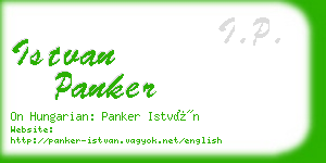 istvan panker business card